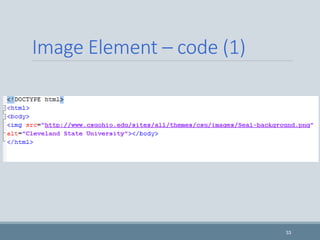 Image Element – code (1)
33
 