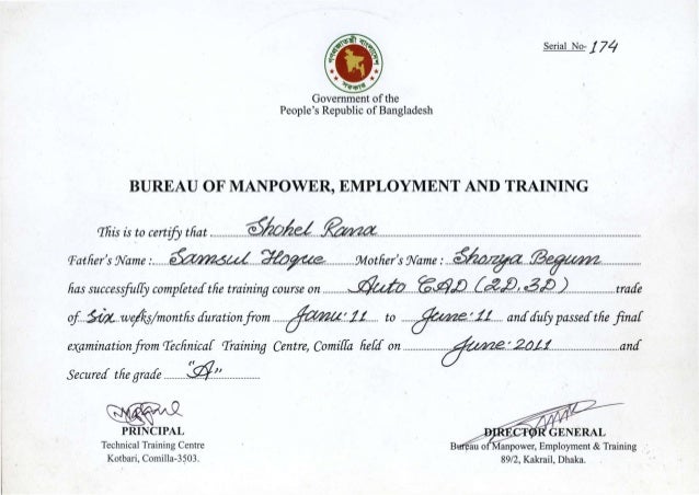 Autocad Certificate