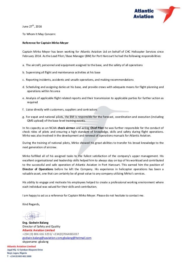 pilot recommendation letter ohye mcpgroup co making a recommendation letter