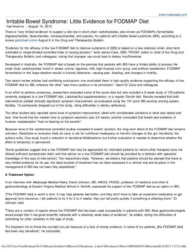 irritable bowel syndrome diet 1 day