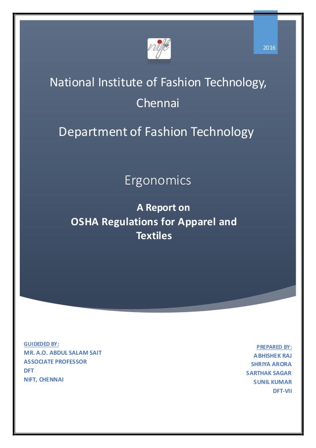 Osha Regulations Ergonomics