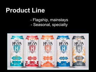 Product Line
- Flagship, mainstays
- Seasonal, specialty
 