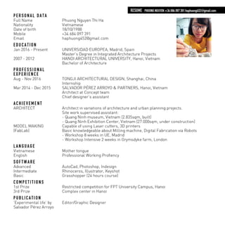 Phuong Nguyen CV+Portfolio