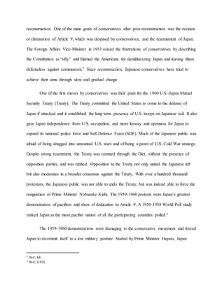 Rearmament and Public Opinion in Japan | DOCX | Civic affairs | Politics