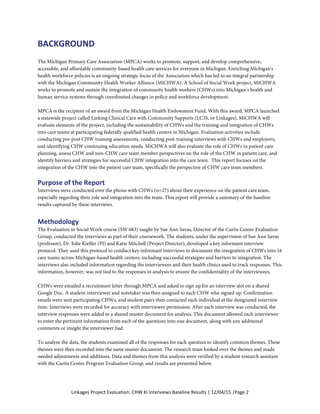 Linkages_Initial Report_CHW Interviews_120415 | PDF