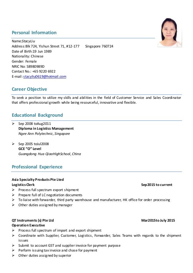 resume cv profile template