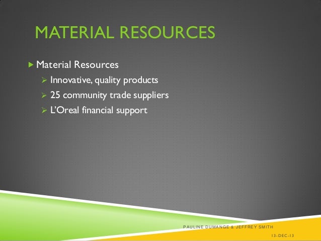 resource based view material resources