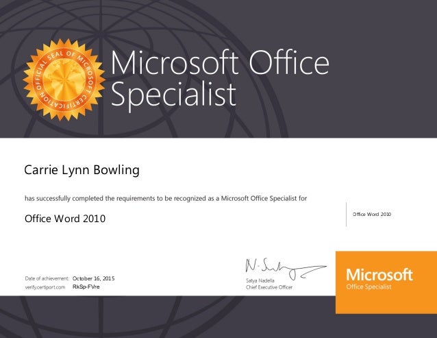 carrie dyer microsoft cert 2010 10 16 2015 microsoft cert