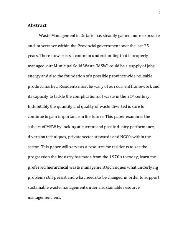 phd thesis in solid waste management