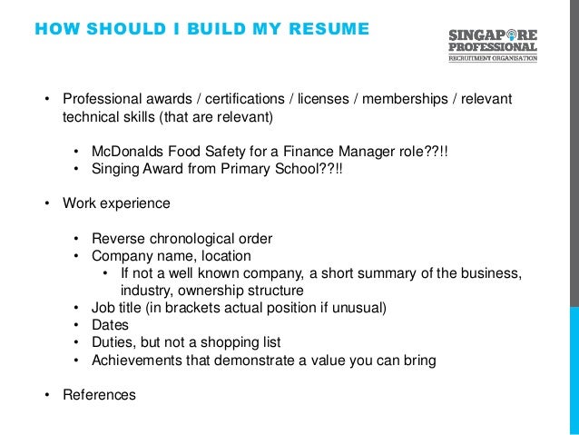 how to build my resume