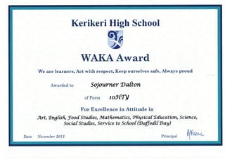 kerikeri certificate 5