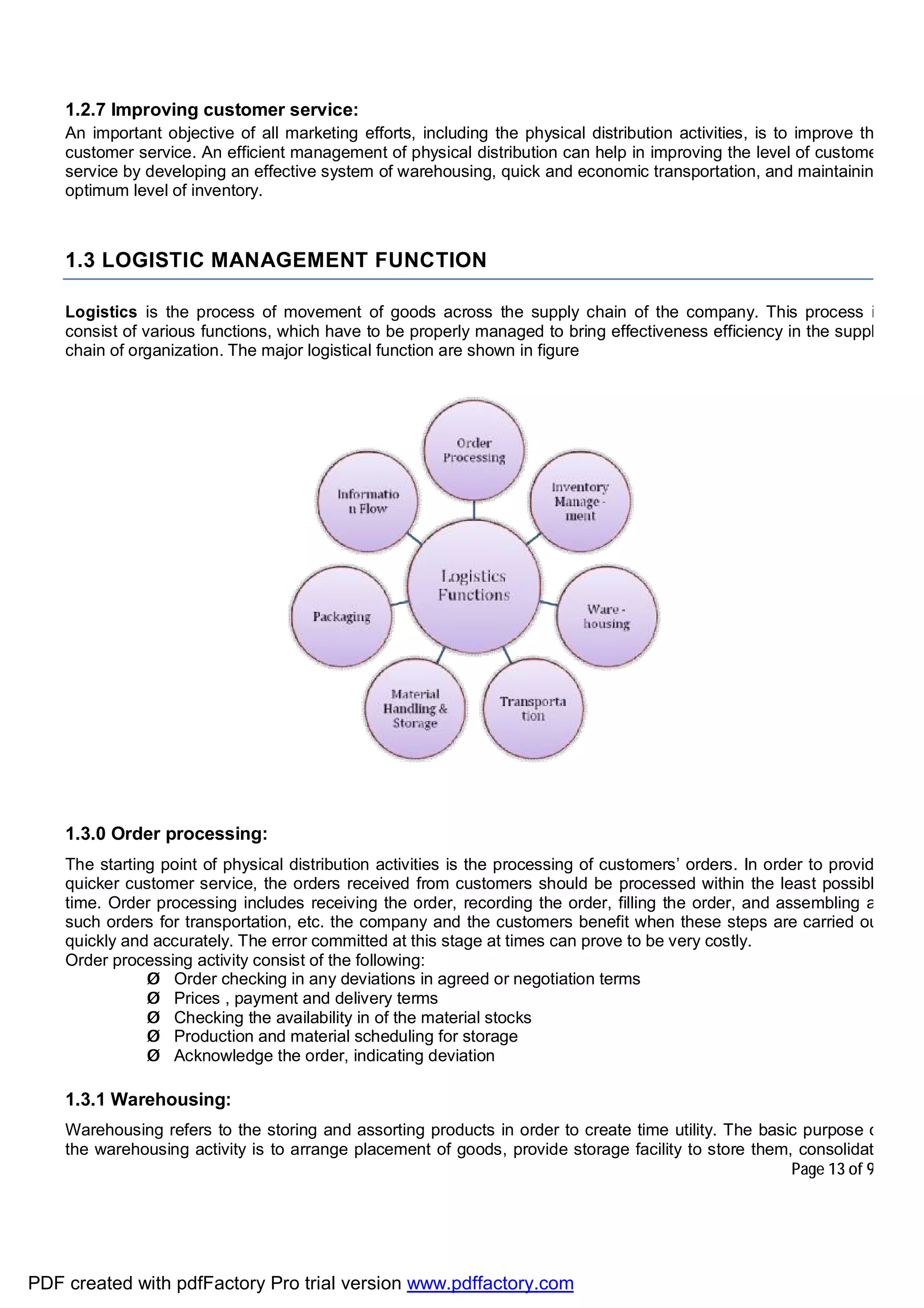 SIP Final Report (Logistic) | PDF