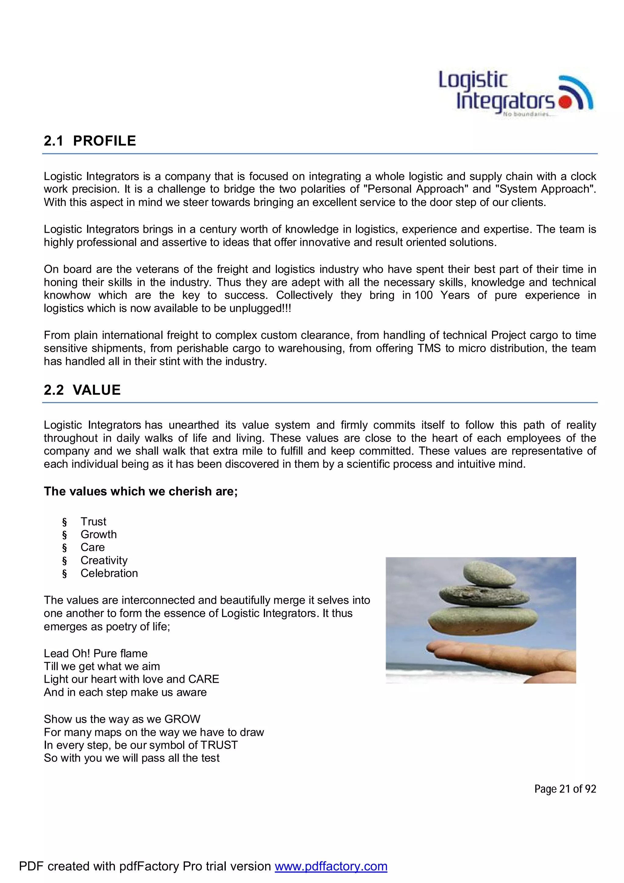 SIP Final Report (Logistic) | PDF