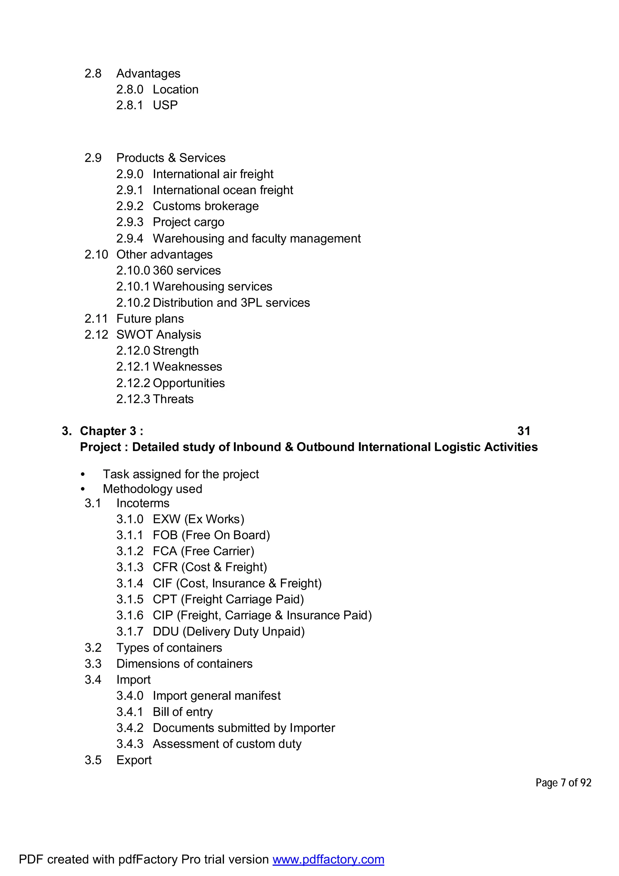 SIP Final Report (Logistic) | PDF