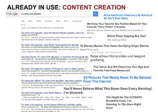 ALREADY IN USE: CONTENT CREATION
Sven Krüger - Artificial Intelligence and the Future of Marketing - 22.06.2017
 