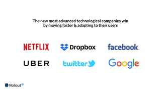 The new most advanced technological companies win
by moving faster & adapting to their users
 