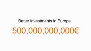 Better investments in Europe
500,000,000,000€