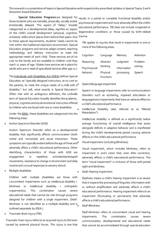 Sped Topics special education | DOCX