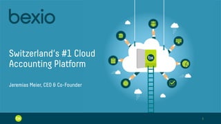 1  
Switzerland‘s #1 Cloud
Accounting Platform
Jeremias Meier, CEO & Co-Founder
 