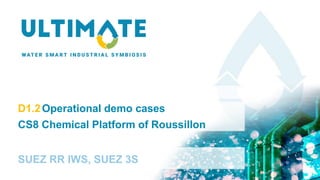 D1.2Operational demo cases
CS8 Chemical Platform of Roussillon
SUEZ RR IWS, SUEZ 3S
 