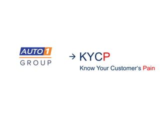 Financial Services → KYCP
Know Your Customer‘s Pain
 