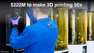 26
$222M to make 3D printing 50x
Credits: Carbon
 