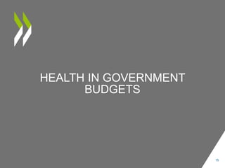 HEALTH IN GOVERNMENT
BUDGETS
15
 