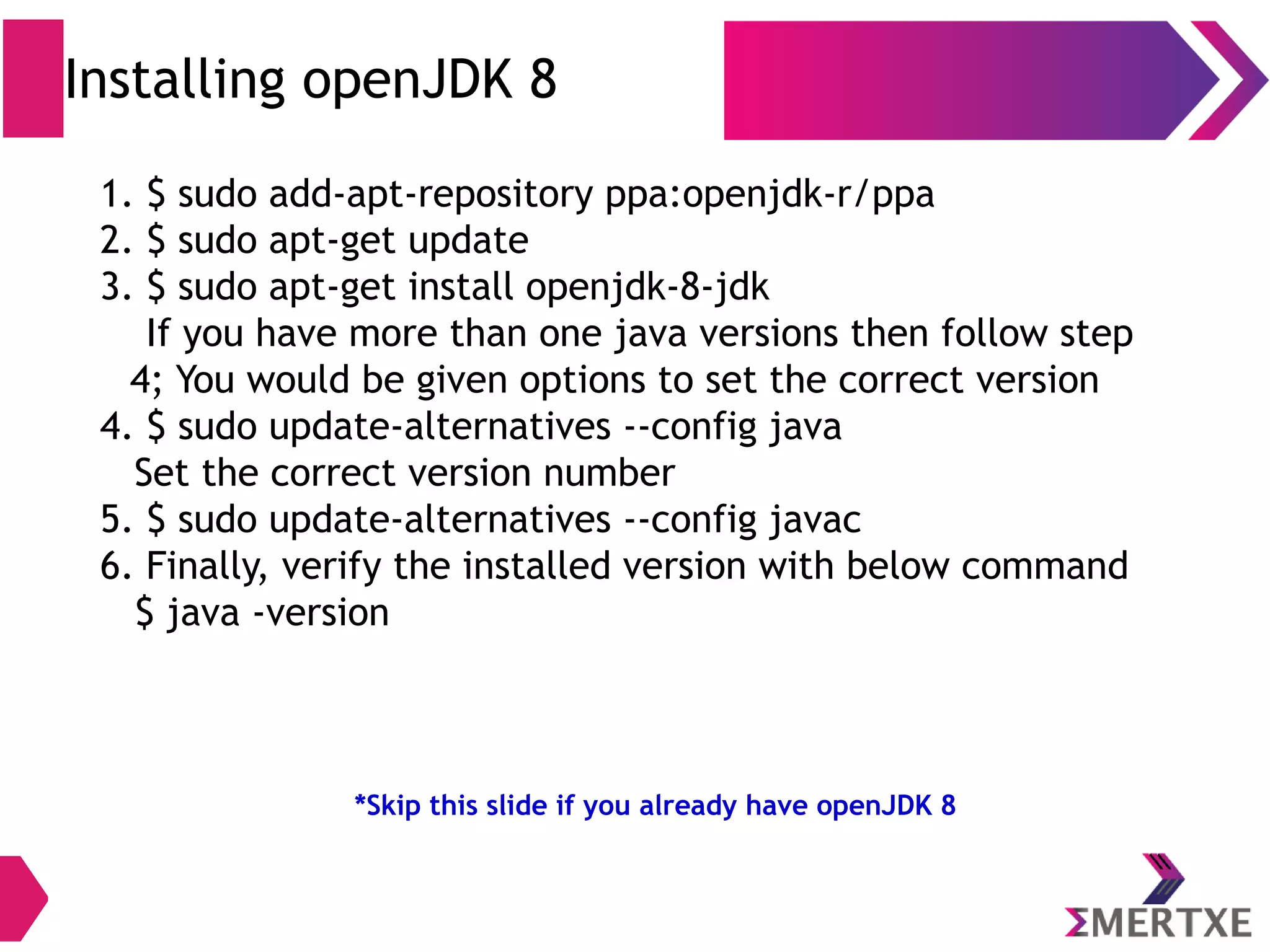 *https://source.android.com/source/initializing.html Configuring USB access ● $ wget -S -O - http://source.android.com/source/51- android.rules | sed "s/<username>/$USER/" | sudo tee >/dev/null /etc/udev/rules.d/51-android.rules; sudo udevadm control --reload-rules 