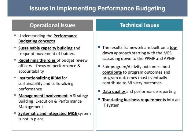Developments In Performance Budgeting Zulkhairil Amar Mohamad Mala
