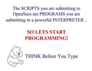 Introduction to OpenSees by Frank McKenna | PDF