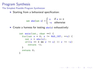 NSC #2 - D1 01 - Rolf Rolles - Program synthesis in reverse engineering ...