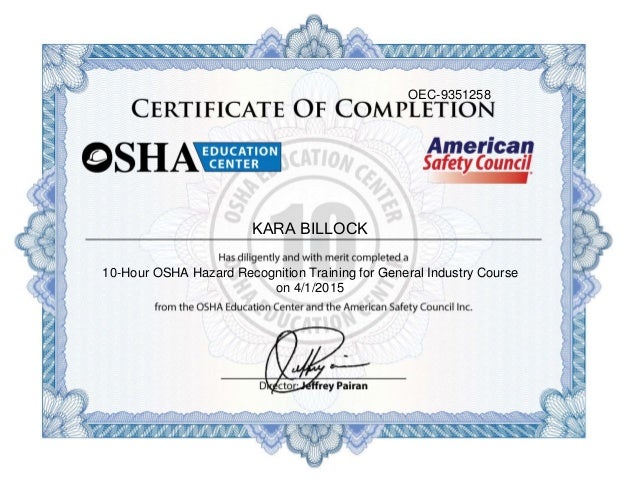 Where can you take an OSHA certification test?