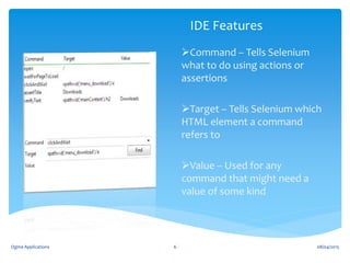 Selenium IDE and Extensions | PPTX