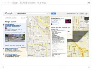 30Step 12: Add location to a map
 