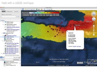 Haiti with a USGS .kml layer
 