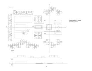 20
AA
A
BB
Double Rooms
Suite
Storage
Kitchen+
Restaurant
Offices
Offices
Lobby
ReceptionMeeting Areas
Common Pool and Showers
Club House
Spa
Section A
Scale 1:400
Master Plan Resort
Scale 1:400
Section B
Scale 1:400
22 Double Rooms for 2 to 3 persons
Desert Resort
AA
A
BB
Double Rooms
Suite
Storage
Kitchen+
Restaurant
Offices
Offices
Lobby
ReceptionMeeting Areas
Common Pool and Showers
Club House
Spa
Section A
Scale 1:400
Master Plan Resort
Scale 1:400
Section B
Scale 1:400
22 Double Rooms for 2 to 3 persons
11 Suits for 3-4 persons
Inspirational Projects
Desert Resort
Master plan
22 Double Rooms for 2-3 persons
11 Suites for 3-4 persons
 