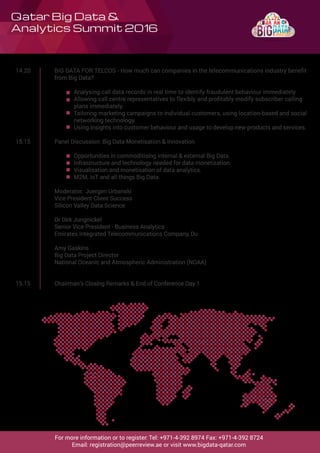 Qatar Big Data & Analytics Summit Brouchre15th - 17th May 2016 | PDF