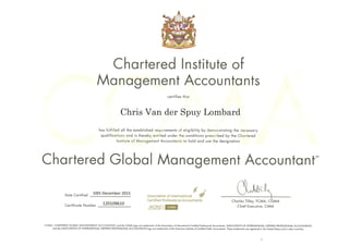 Chris Lombard - Global Chartered Management Accountant