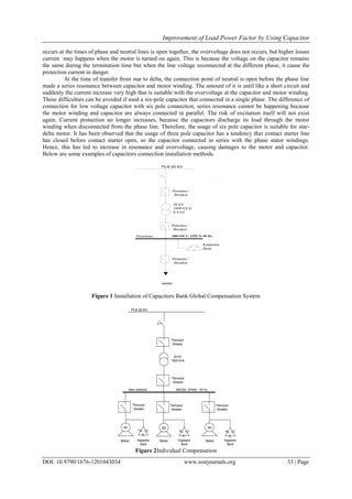 Improvement of Load Power Factor by Using Capacitor | PDF