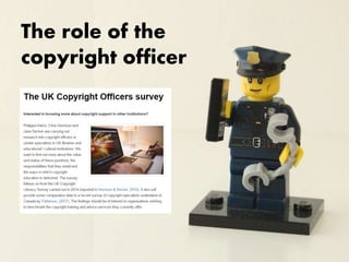 The role of the
copyright officer
 