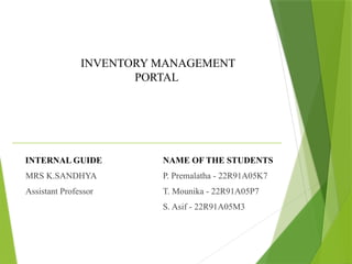 Inventory management system authentication | PPTX