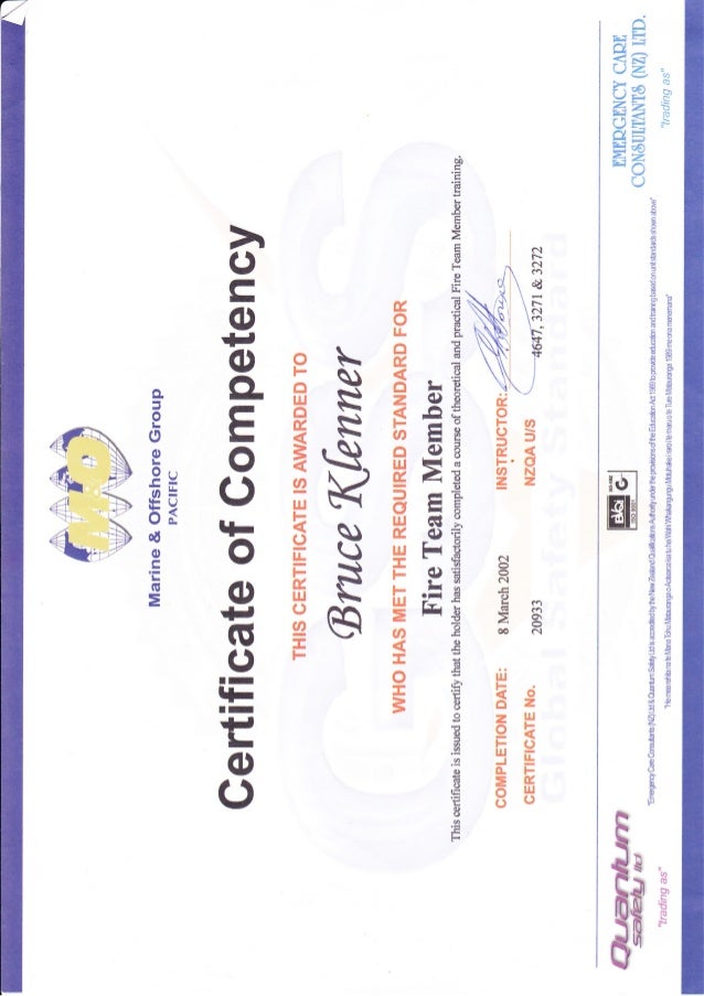 team certificates