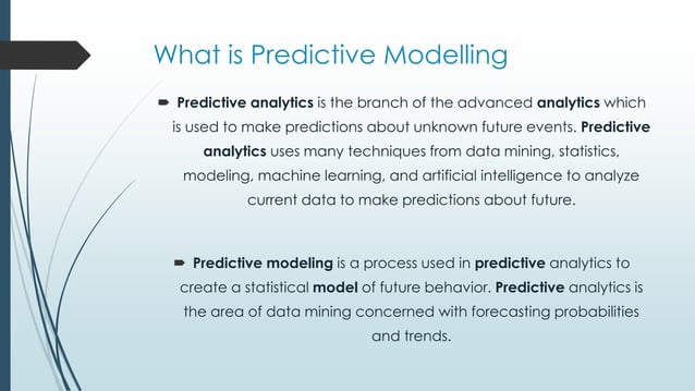 Predictive Modelling | PDF | Artificial Intelligence | Technology ...