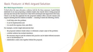 Basic Feature: A Well-Argued Solution
 