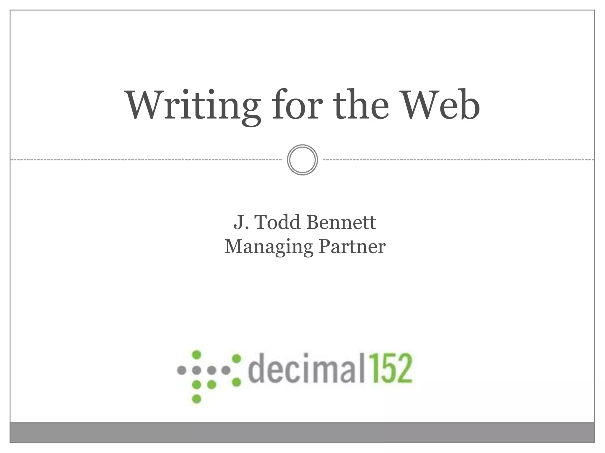 Writing for the Web