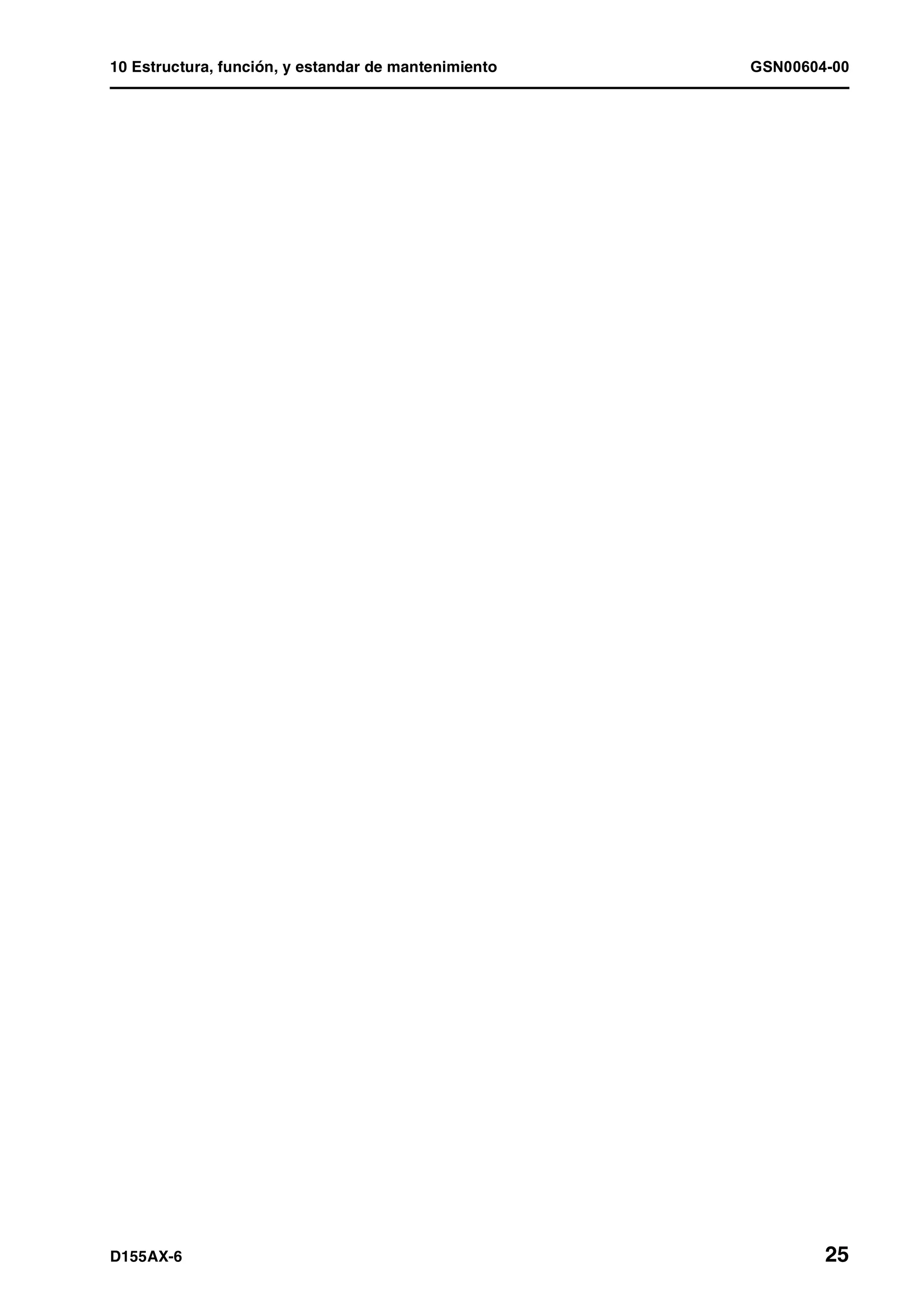 10 Estructura, función, y estandar de mantenimiento GSN00604-00
D155AX-6 25
 