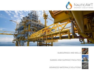 1
SUBSURFACE AND WELLS
SUBSEA AND SURFACE FACILITIES
ADVANCED MATERIALS SOLUTIONS
 