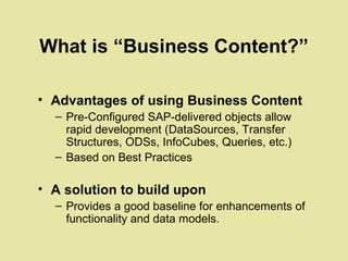 SAP BI Overview | PPT