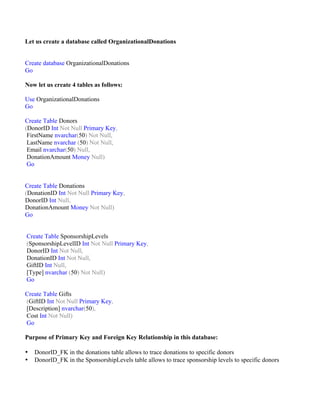 SQL Server project | PDF