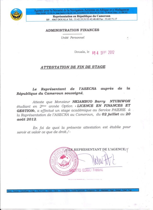 How to write an attestation of internship image